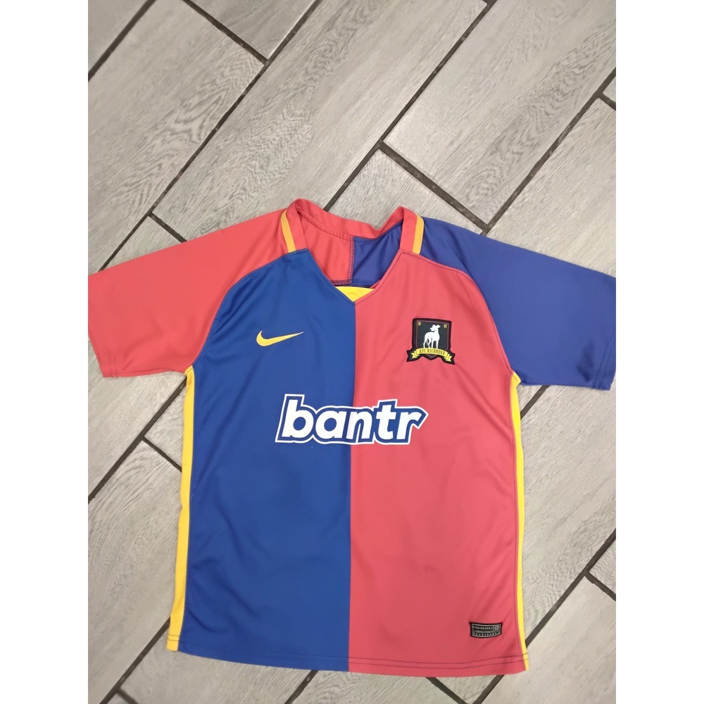 Nike AFC Richmond Ted Lasso Soccer Jersey Kids Red Blue Bantr 26 Dri-FIT